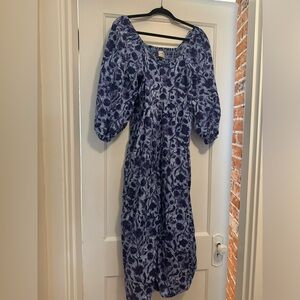 Universal Thread Floral Maxi Dress-Long Puffy Sleeves